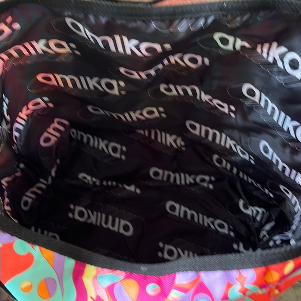 Amica extra large Women’s Colorful Floral Print Tote Bag with Black Handles - Picture 4 of 6